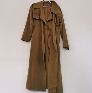 Mossy green light trenchcoat